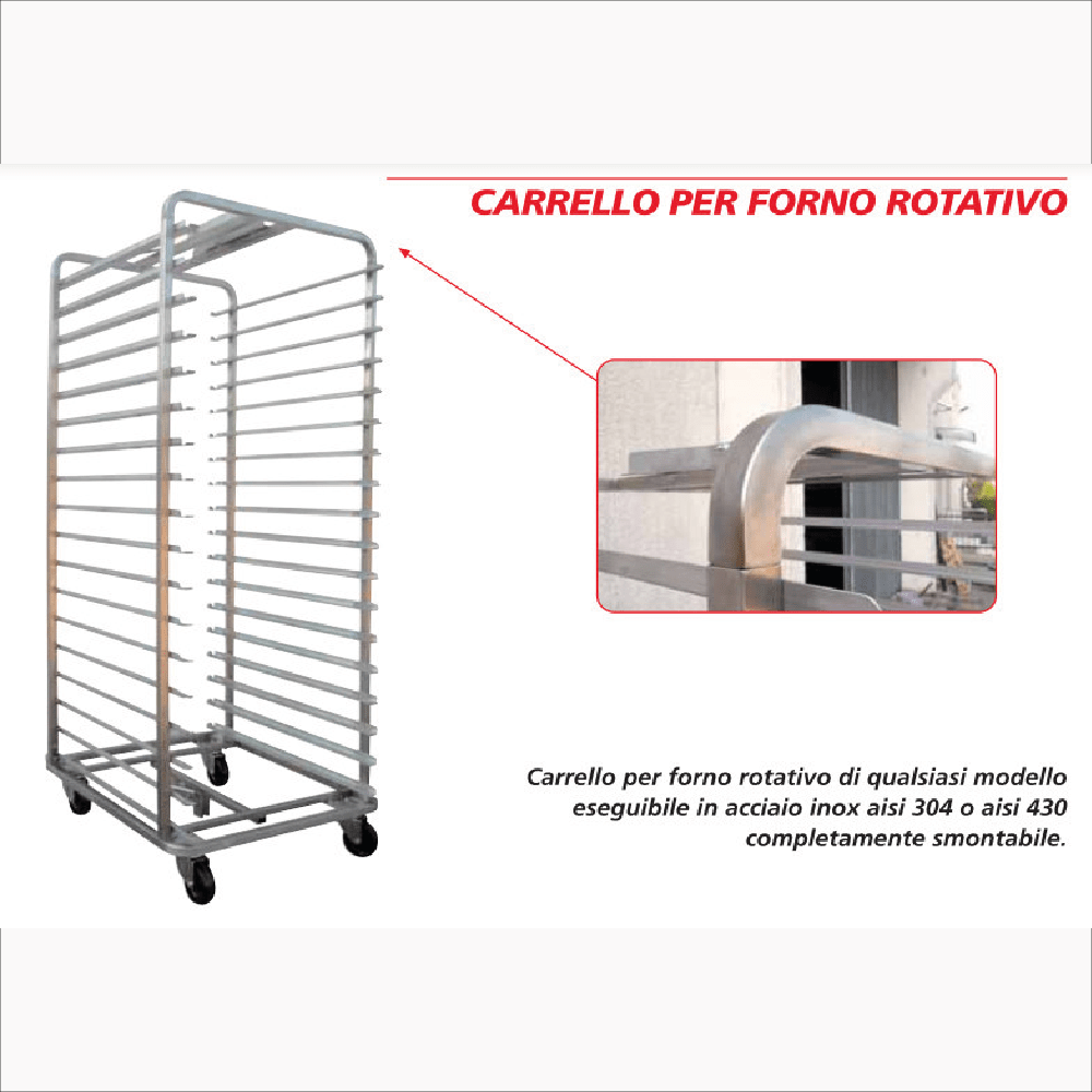 Carrello ROTOR – INOX AISI 304 – 40X60 / 60X60 – 16  …